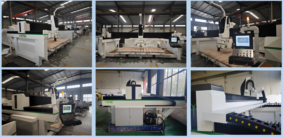 5Axis Bridge Saw Stone Marble Granite Kitchen Countertop Quartz Stone  Automatic Cutting Machine